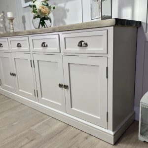 6ft shaker sideboard skimming stone distressed 4